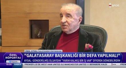 &Uuml;nal Aysal'dan 'başkanlığa geri d&ouml;n&uuml;ş' iddialarına net yanıt