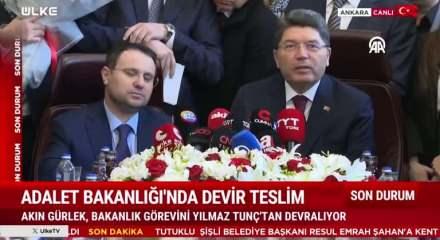 Yılmaz Tun&ccedil; da g&ouml;revini Akın G&uuml;rlek'e devretti