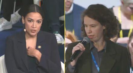 ABD Kongre &uuml;yesi Cortez'den İsrailli gazeteciye olay cevap: Soykırımın sebebi bu!