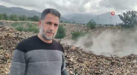 B&ouml;lge halkını canından bezdiren olay: İl dışından getirilen &ccedil;&ouml;pler i&ccedil;ten i&ccedil;e yanıyor