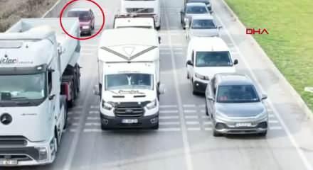 Kırmızı ışıkta s&uuml;r&uuml;c&uuml; değişikliğine 46 bin TL ceza