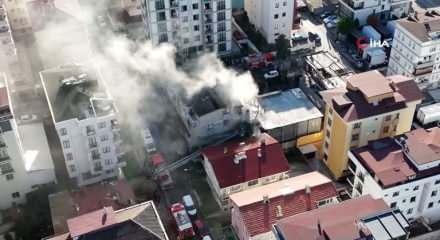 Maltepe&rsquo;de at&ouml;lye yangını paniğe neden oldu