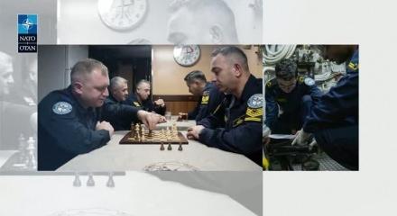 NATO'dan Akdeniz'deki harekat kapsamında komuta g&ouml;revini y&uuml;r&uuml;ten TCG Gaziantep fırkateynine ilişkin paylaşım