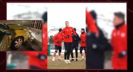 Sivasspor'da takımın yıldızı Rey Manaj trafik kazası ge&ccedil;irdi