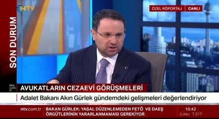 Adalet Bakanı G&uuml;rlek Avukatların cezaevi g&ouml;r&uuml;şmeleri hakkında konuştu