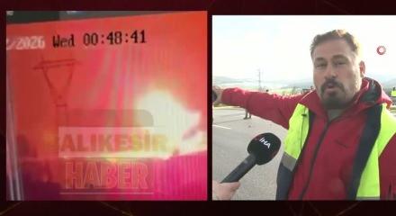 Balıkesir'deki u&ccedil;ak kazasına tanık olan şof&ouml;r o anları anlattı