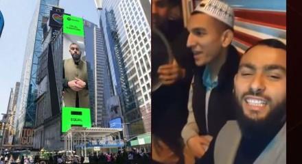 "Hu der Hacılar" ilahisi ile  Celal Karat&uuml;re Times meydanında