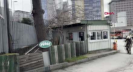 Merter Polisevi'nde yangın &ccedil;ıktı