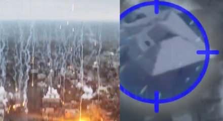 Ukrayna-Rusya savaşında yoğun bombardıman! Şehrin &uuml;st&uuml;ne yağmur gibi d&uuml;şt&uuml;ler