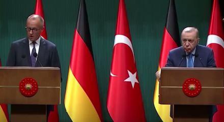 Başkan Erdoğan, Almanya Başbakanı Merz ile g&ouml;r&uuml;şt&uuml;