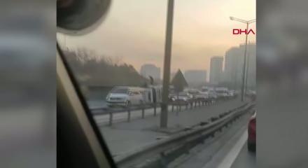 Tem otoyolunda hafriyat kamyonu dehşeti