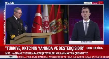 MSB KKTC'ye karşı "Hasmane tutumlara karşı yetkilerimizi kullanmaktan &ccedil;ekinmeyiz!" a&ccedil;ıklamasında bulundu