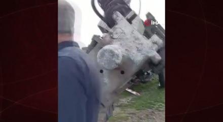 Nevşehir&rsquo;de y&uuml;k treni tıra &ccedil;arptı!