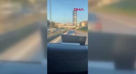  Şile Otoyolu&rsquo;nda yol verme tartışması kamerada