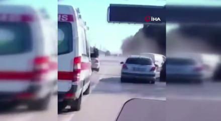 Ani fren yapan ara&ccedil; zincirleme kazaya neden oldu