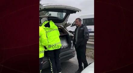 Drone destekli trafik denetimlerinde hatalı s&uuml;r&uuml;c&uuml; ekiplerle tatıştu