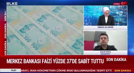 Merkez Bankası faizi y&uuml;zde 37'de sabit bıraktı