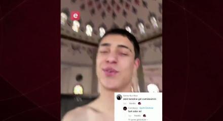 Sosyal medya i&ccedil;in camide soyunup k&uuml;f&uuml;rl&uuml; video &ccedil;eken şahıs tutuklandı