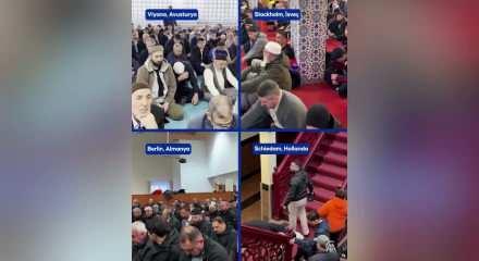 Avrupa'da M&uuml;sl&uuml;manlar bayram namazında camilere akın etti