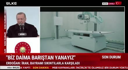 Cumhurbaşkanı Erdoğan konuşuyor: Biz daima barıştan yanayız!