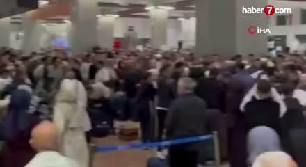 Gaziantep Havalimanı'nda umre yolcuları arasında meydan kavgası