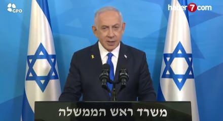 İran'ın saldırıları sonrası Netanyahu'dan a&ccedil;ıklama: "&Ccedil;ok zor bir akşam yaşıyoruz"