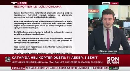 Katar'da kaza kırıma uğrayan helikopter ile ilgili siyasilerden taziye mesajları geldi
