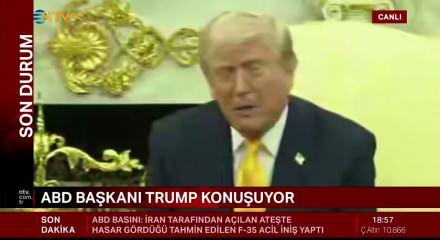 Trump: İran'ın donanmasını ve hava kuvvetlerini yok ettik