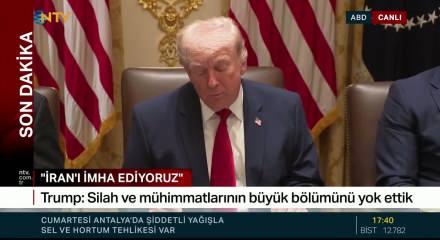 ABD Başkanı Trump'tan son dakika a&ccedil;ıklaması: İran'ı mahvediyoruz