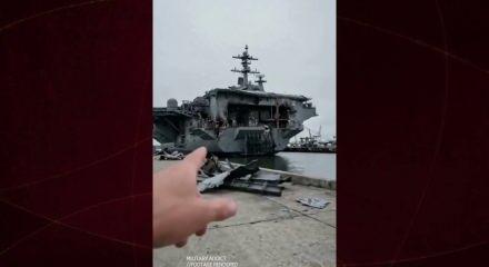 ABD'nin meşhur savaş gemisi tamir i&ccedil;in Girit'e d&ouml;nd&uuml;