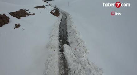 Karabet Ge&ccedil;idi'nde kar kalınlığı 4 metreye yaklaştı!