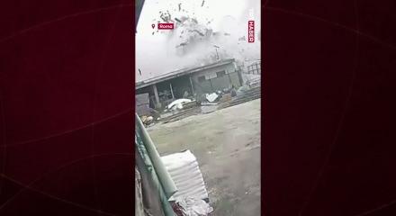 Roma'da LPG patlaması kameralara yansıdı