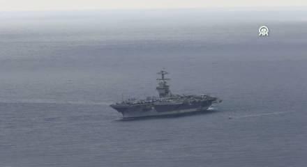 USS Gerald R. Ford u&ccedil;ak gemisi, yangın sonrası Girit Adası'na geri d&ouml;nd&uuml;
