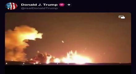 Trump, İsfahan'a saldırının g&ouml;r&uuml;nt&uuml;lerini yayınladı