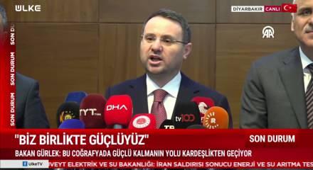 Adalet Bakanı Akın G&uuml;rlek 'Bu coğrafyada g&uuml;&ccedil;l&uuml; kalmak kardeşlikten ge&ccedil;iyor' dedi