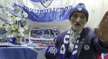  "Dede" lakaplı taraftar 46 yıldır Erzurumspor sevdasıyla yaşıyor