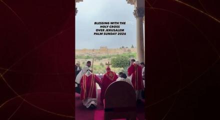 İsrail polisi engellemişti! Kardinal Pizzaballa Zeytin Dağı'ndan Kud&uuml;s'&uuml; kutsadı
