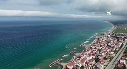 Karadeniz'de nadir g&ouml;r&uuml;len rulo bulutu g&ouml;renler g&ouml;zlerine inanamadı