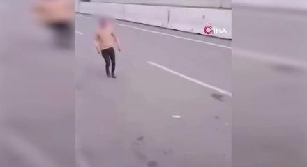 Kazaya sinirlenen tırcı meslektaşına demir sopayla saldırdı