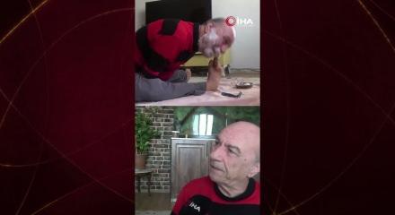 Onu g&ouml;renler azmine hayran kalıyor: Ayaklarıyla tıraş oluyor, yemek yiyor, para &uuml;st&uuml; veriyor