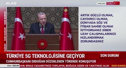 T&uuml;rkiye 5G teknolojisine ge&ccedil;iyor! Cumhurbaşkanı Erdoğan'dan tarihi a&ccedil;ıklamalar
