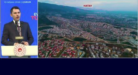 Bakan Murat Kurum &Ccedil;orum'da sosyal konut kura &ccedil;ekim t&ouml;reninde a&ccedil;ıklamalarda bulundu