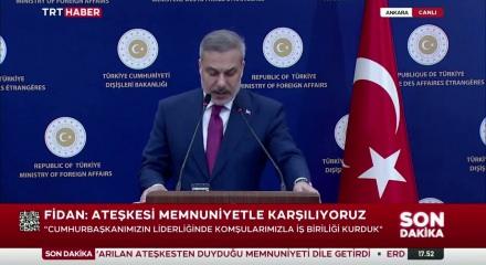 Dışişleri Bakanı Hakan "D&uuml;nya İsrail'in sabotajlarına ses &ccedil;ıkarmalı" dedi.