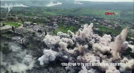 İsrail ordusu, L&uuml;bnan'da Hizbullah'a ait bina ve altyapıları imha ettiğini a&ccedil;ıkladı