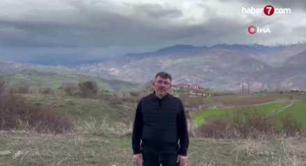 Sivas'ta kış uykusundan uyanan anne ayı ve yavruları yola indi