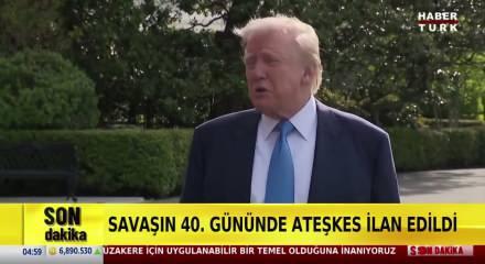 Trump'tan barış a&ccedil;ıklaması! İran ve ABD anlaşma sağladı
