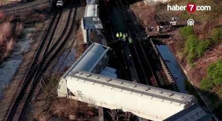 ABD&rsquo;de y&uuml;k treni raydan &ccedil;ıktı! Kimyasal sızıntı alarmı