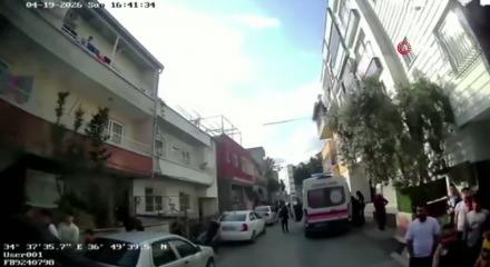 Apartmanda korkutan yangın: 9 kişinin tahliye anları kamerada