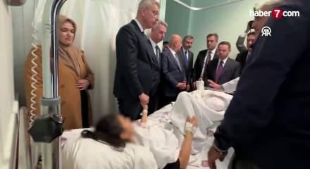 Bakanlar Kahramanmaraş'taki silahlı saldırıda yaralananları ziyaret etti