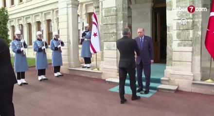 Cumhurbaşkanı Erdoğan, KKTC Cumhurbaşkanı Erh&uuml;rman ile g&ouml;r&uuml;şt&uuml;